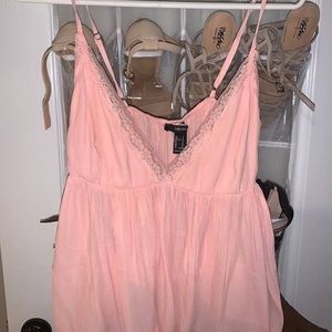PINK FOREVER 21 LACE TANKTOP